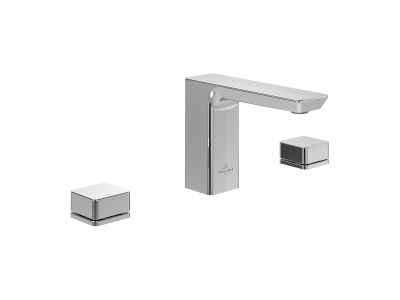 Baterie lavoar Villeroy & Boch Subway 3.0 din 3 elemente, fara ventil, crom