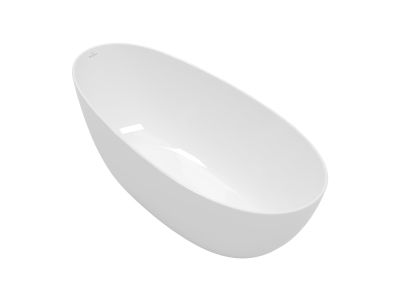 Cada ovala freestanding Villeroy & Boch Antao 170x75cm, cu sistem de umplere prin baza SilentFlow, Alpine White