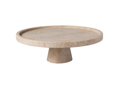 Platou cu picior Villeroy & Boch Manufacture Travertine d28cm