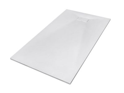 Cadita de dus Besco Vexo 100, 100x80cm, ultraslim, sifon cu top cleaning, alb