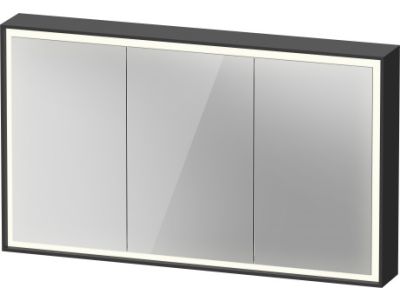 Dulap cu oglinda Duravit Vitrium 120cm, iluminare LED cu senzor, grafit mat