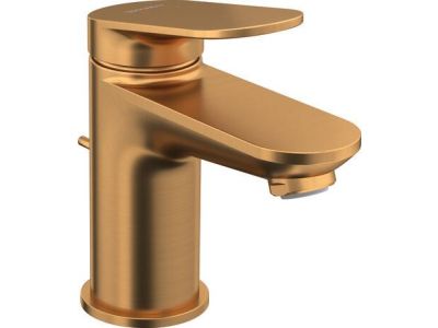Baterie lavoar Duravit Wave S, ventil pop-up, bronz periat