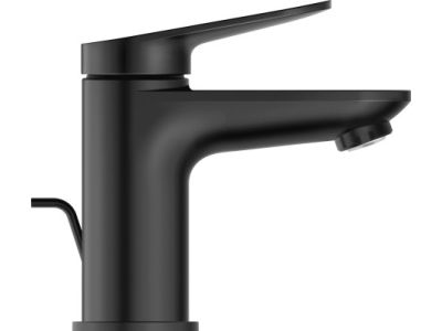 Baterie lavoar Duravit Wave S, ventil pop-up, negru mat