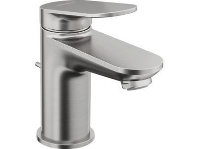 Baterie lavoar Duravit Wave S, ventil pop-up, inox periat
