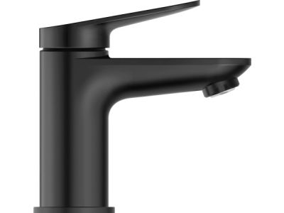 Baterie lavoar Duravit Wave S, fara ventil, negru mat