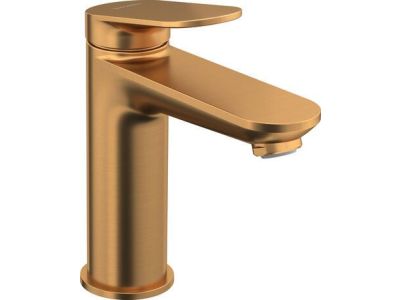 Baterie lavoar Duravit Wave M, fara ventil, bronz periat