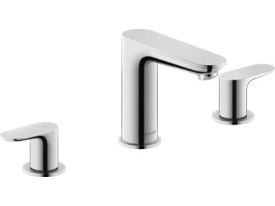 Baterie lavoar Duravit Wave din 3 elemente, ventil pop-up, crom