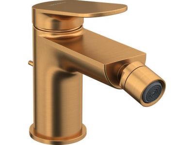 Baterie bideu Duravit Wave, ventil pop-up, bronz periat