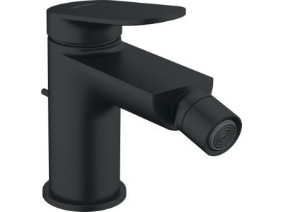 Baterie bideu Duravit Wave, ventil pop-up, negru mat
