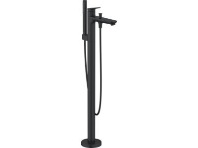Baterie cada cu montaj pe pardoseala Duravit Wave, necesita corp ingropat, negru mat