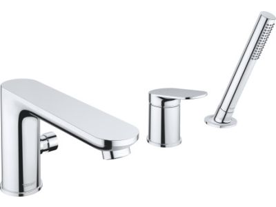 Baterie cada Duravit Wave din 3 elemente, montaj pe cada, crom