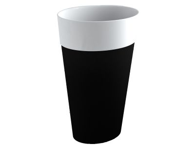 Lavoar free-standing Besco Uniqa Black & White 32x46x84cm, negru-alb