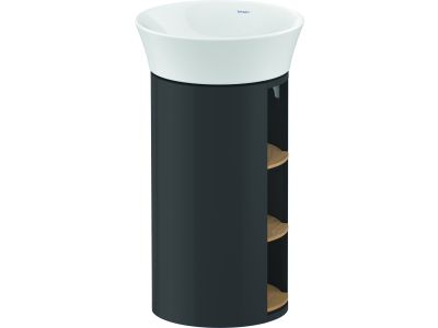 Set mobilier Duravit White Tulip cu lavoar 50cm si dulap baza 75x41cm, Natural Oak Solid