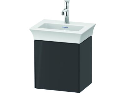 Dulap baza Duravit White Tulip cu 1 usa, pentru lavoar 45cm, Graphite High Gloss