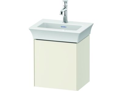 Set mobilier Duravit White Tulip cu lavoar 45cm si dulap baza cu 1 usa, Nordic White High Gloss