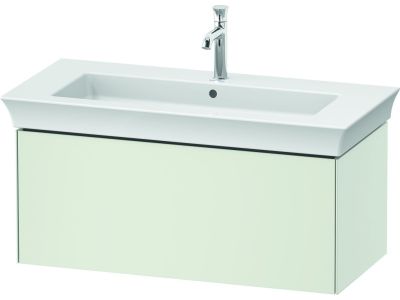 Set mobilier Duravit White Tulip cu lavoar 105cm, baterie lavoar M  si dulap baza cu 1 sertar, White Satin Matt Lacquer