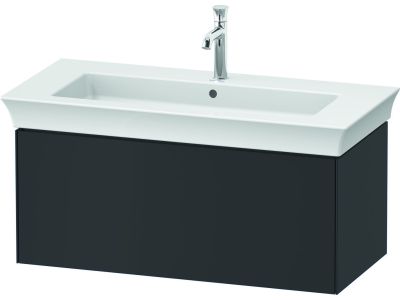 Dulap baza Duravit White Tulip cu 1 sertar, pentru lavoar 105cm, Graphite Satin Matt