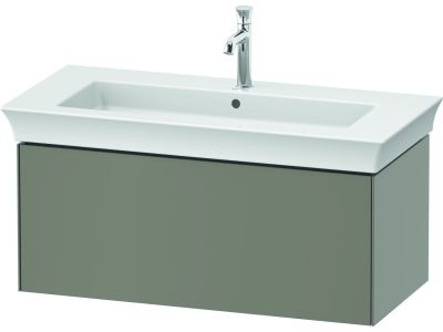 Dulap baza Duravit White Tulip cu 1 sertar, pentru lavoar 105cm, Stone Grey Satin Matt Lacquer
