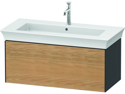 Dulap baza Duravit White Tulip cu 1 sertar, pentru lavoar 105cm, Natural Oak Solid