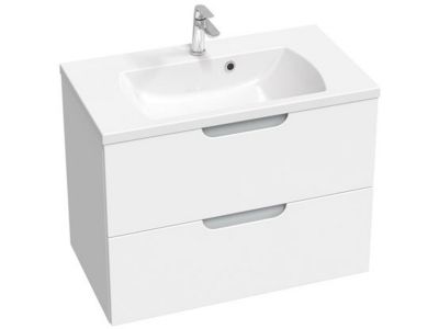 Dulap baza pentru lavoar Ravak SD Classic II 800 cu 2 sertare, 80cm, alb-gri