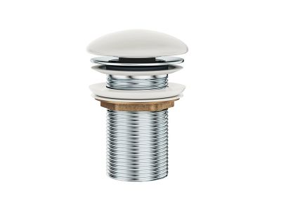Ventil fix pentru lavoare Ravak fara preaplin, capac ceramic alb