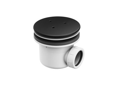Sifon cadita de dus Ravak Professional 90 click-clack, capac metalic negru
