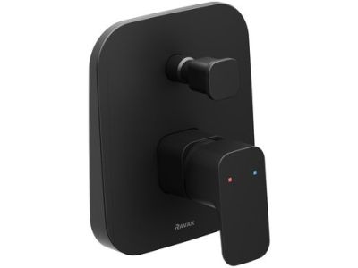 Baterie cada - dus Ravak Concept 10° TD F 061.20 cu montaj incastrat, black