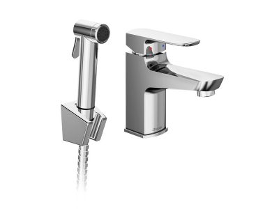 Baterie lavoar Ravak BM 011.01 cu dus igiena intima, crom