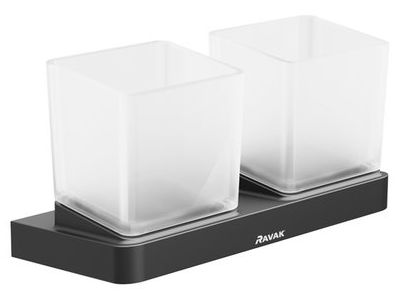 Pahar cu suport dublu Ravak Concept 10° TD 220.20 black
