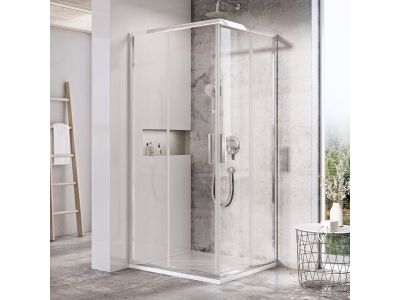 Cabina de dus patrata Ravak Blix Slim BLSRV2 80x80cm, crom lucios