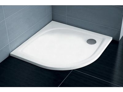 Cadita de dus semirotunda Ravak Elipso Pro Flat 80x80cm, alb