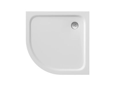 Cadita de dus semirotunda Ravak Elipso Pro-80 Chrome, 80x80cm, alb