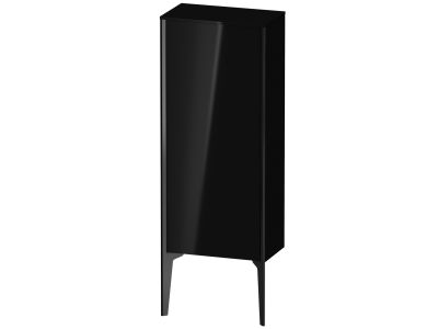 Dulap suspendat Duravit XViu 89x40cm negru lucios si cadru negru mat cu o usa deschidere stanga