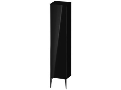 Dulap suspendat Duravit XViu 177x40cm negru lucios si cadru negru mat cu o usa deschidere stanga