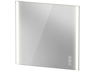 Oglinda Duravit XViu cu iluminare LED 82x80cm, cu incalzire si actionare pe senzor, margini champagne mat