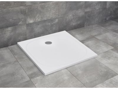 Cadita dus patrata marmura slim Radaway Zantos C 80x80x3,2cm