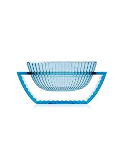 Bol decorativ Kartell U Shine design Eugeni Quitllet, 29x14cm, albastru transparent
