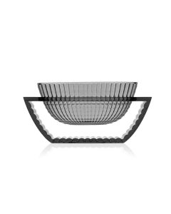 Bol decorativ Kartell U Shine design Eugeni Quitllet, 29x14cm, fumuriu transparent