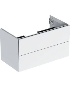 Dulap baza Geberit ONE cu 2 sertare, 90cm, alb lucios