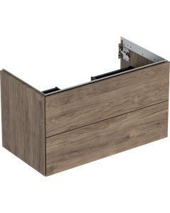 Dulap baza Geberit ONE cu 2 sertare, 90cm, nuc AmericanHickory / Melamina structura lemnoasa
