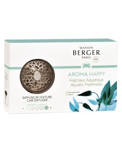 Set odorizant masina Maison Berger Aroma Happy Fraicheur Aquatique + rezerva ceramica