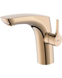 Baterie lavoar Roca Insignia Cold Start, fara ventil, rose gold