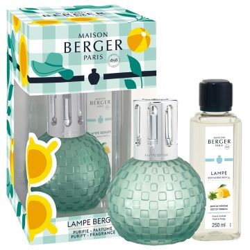 Set lampa catalitica cu parfum Maison Berger Disco Frostmint cu parfum Zeste de Verveine 250ml