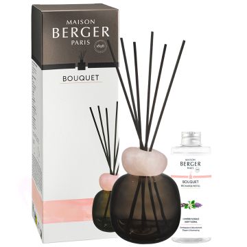 Difuzor parfum camera Maison Berger Mineral Noir - Quartz Rose cu parfum Light Floral 180ml