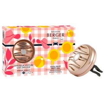 Set odorizant masina Maison Berger Summer Copper Pink + rezerva ceramica Fruity Sun