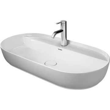 Lavoar tip bol Duravit Luv 80x40cm, fara preaplin, montare pe blat