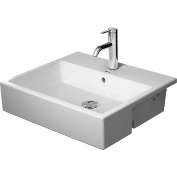 Lavoar Duravit Vero Air 55x47, montare in blat, finisaj WonderGliss