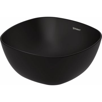 Lavoar tip bol Duravit Aurena 35cm, HygieneGlaze Plus, include capac ceramic, negru mat