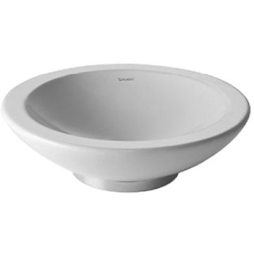 Lavoar tip bol Duravit Bagnella 40cm, fara orificiu baterie, fara preaplin, montare pe blat