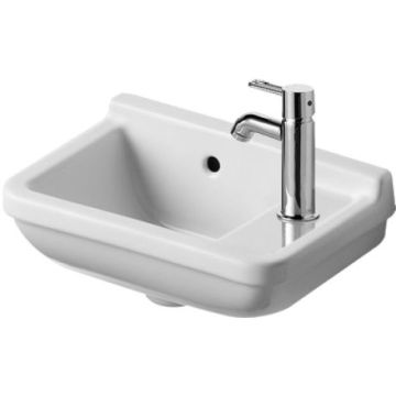 Lavoar asimetric Duravit Starck 3, orientare dreapta, alb